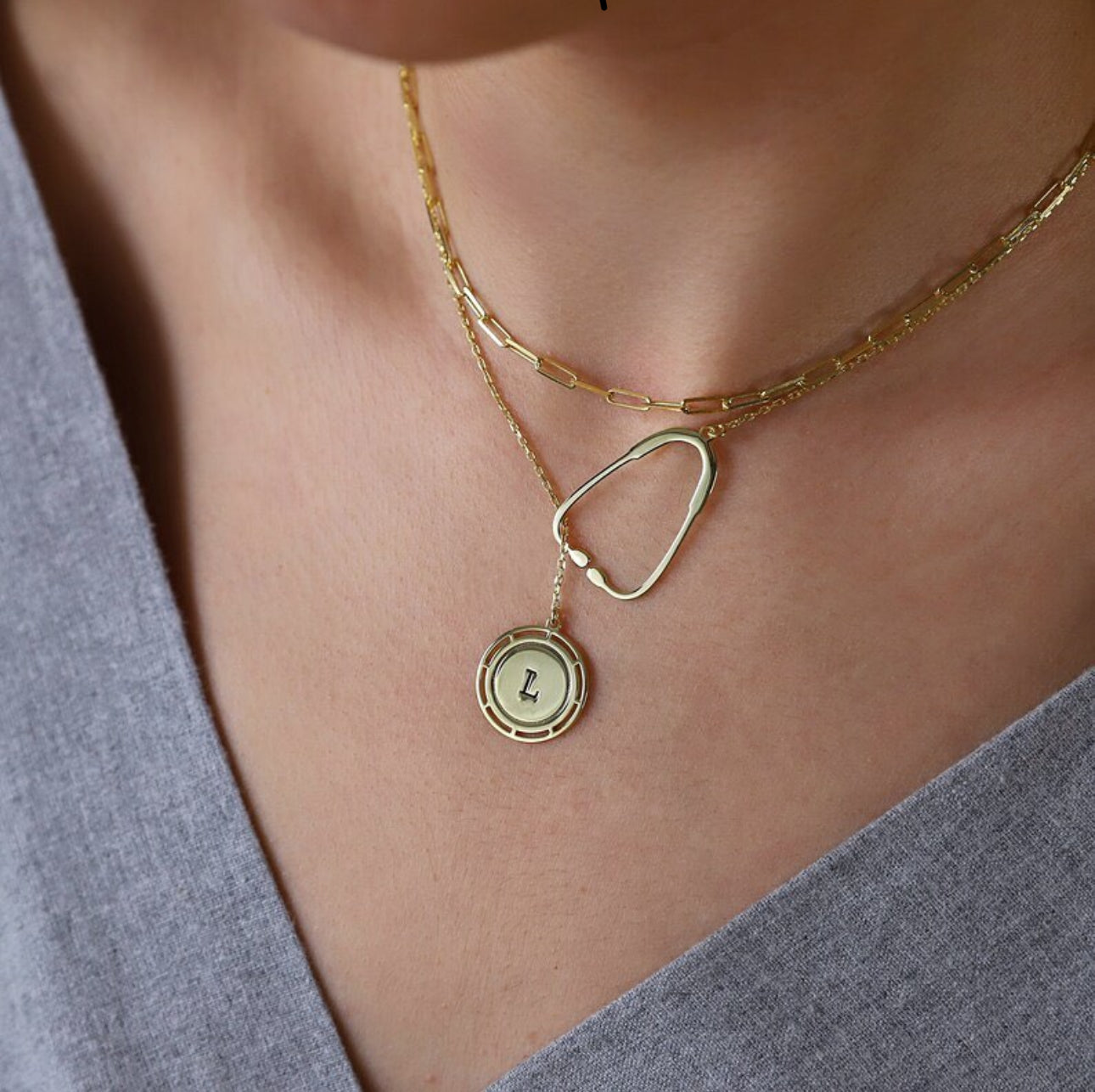 Pulse Heart Stethoscope Necklace - Elegant Design Celebrating Healthcare Heroes