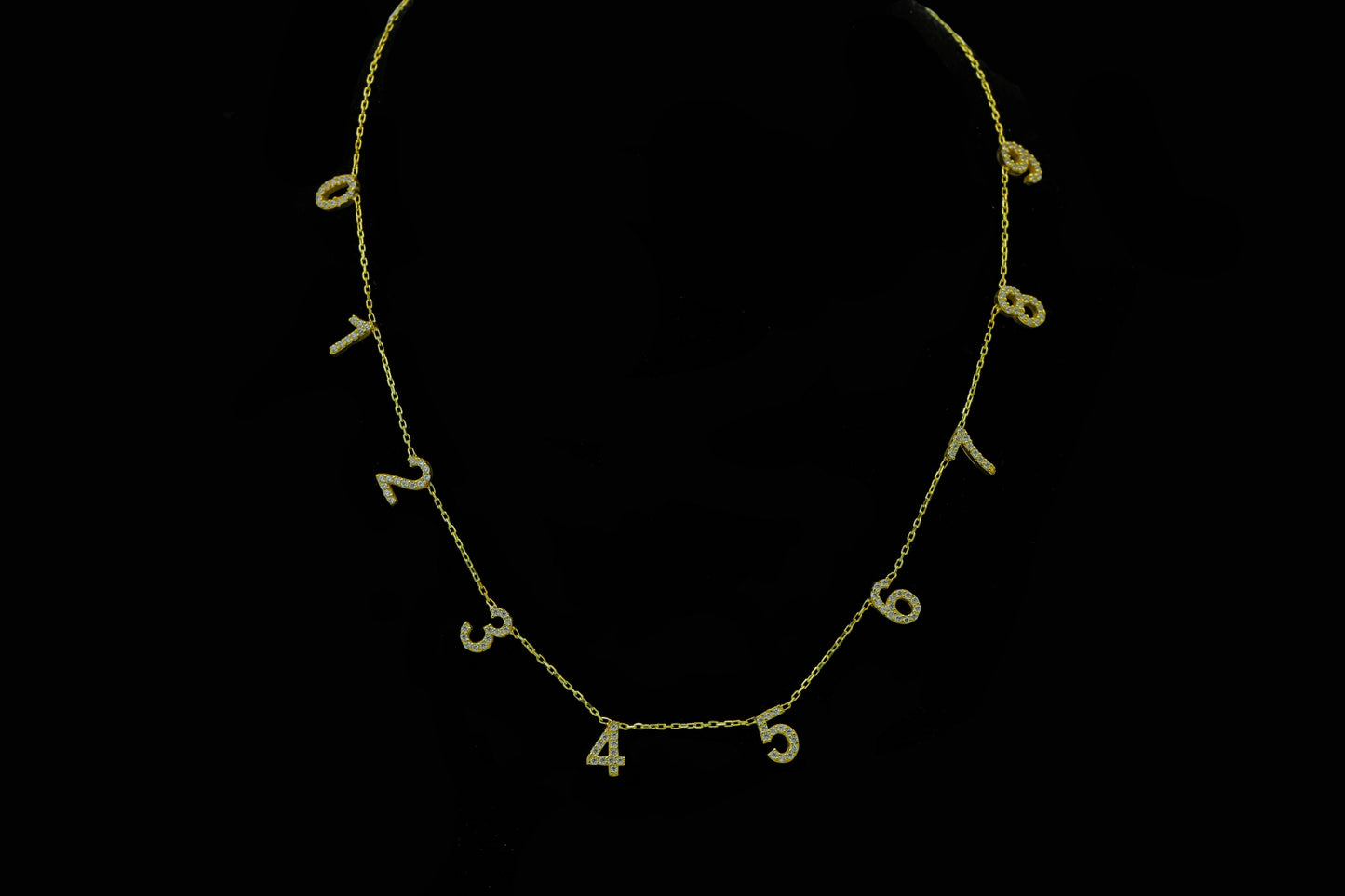 Love Knot Chain with CZ Diamond Letter