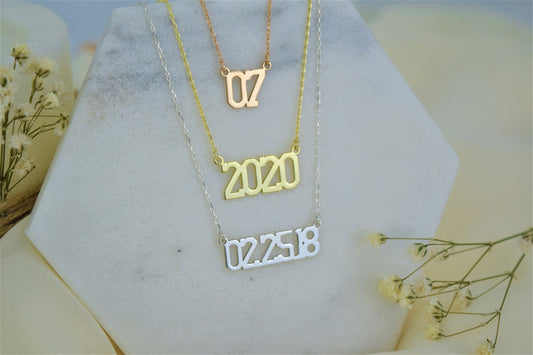 Number Necklace • Personalized Gift for Her • Gold Number Pendant • Sports Number Necklace • Number Year Necklace • Sport Jewelry • Baseball - silvergoldandrose