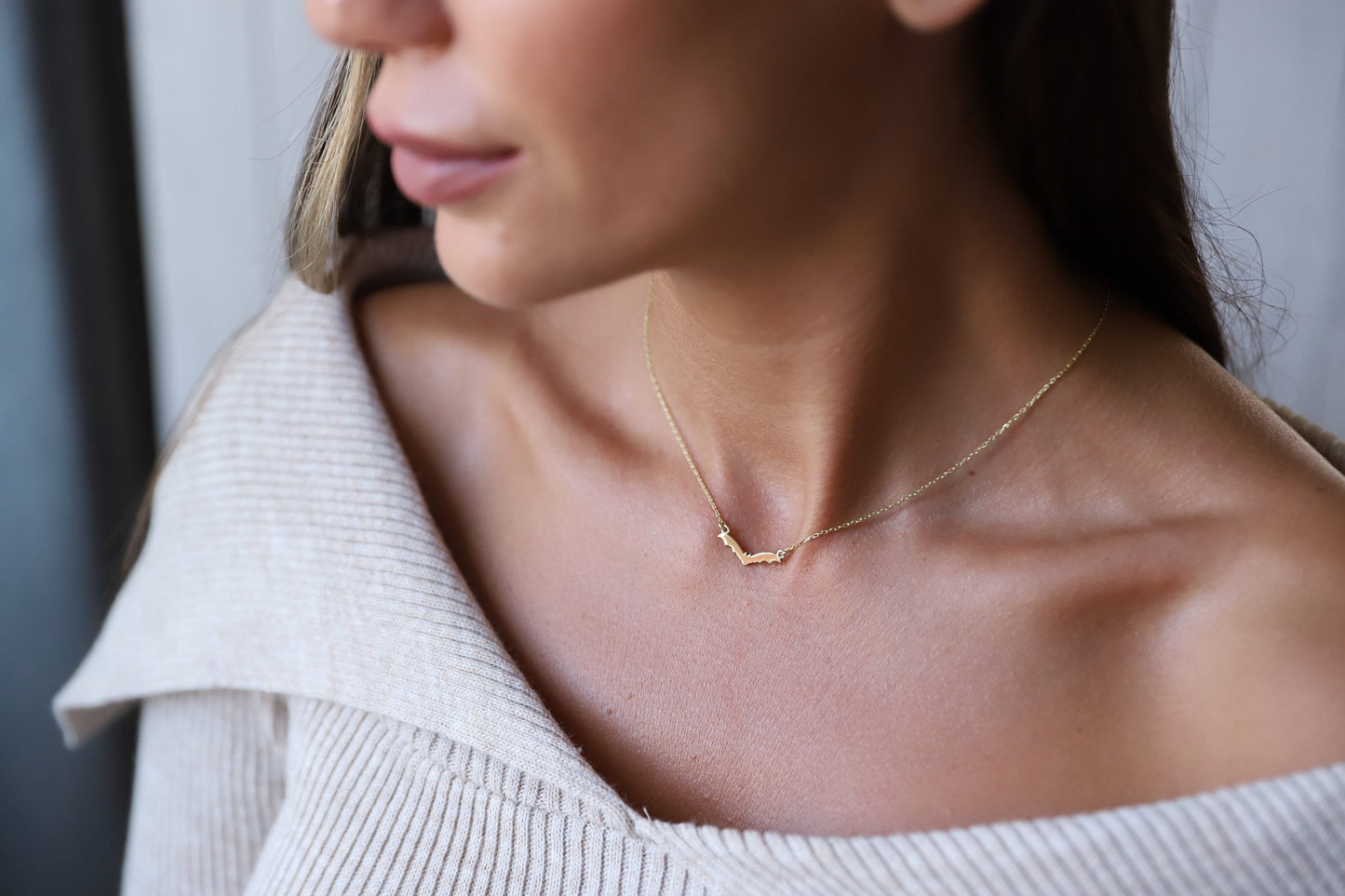 Tiny Gold Bat Necklace Halloween Gifts • Cute Spooky Bat Jewelry • Gifts for Her - silvergoldandrose