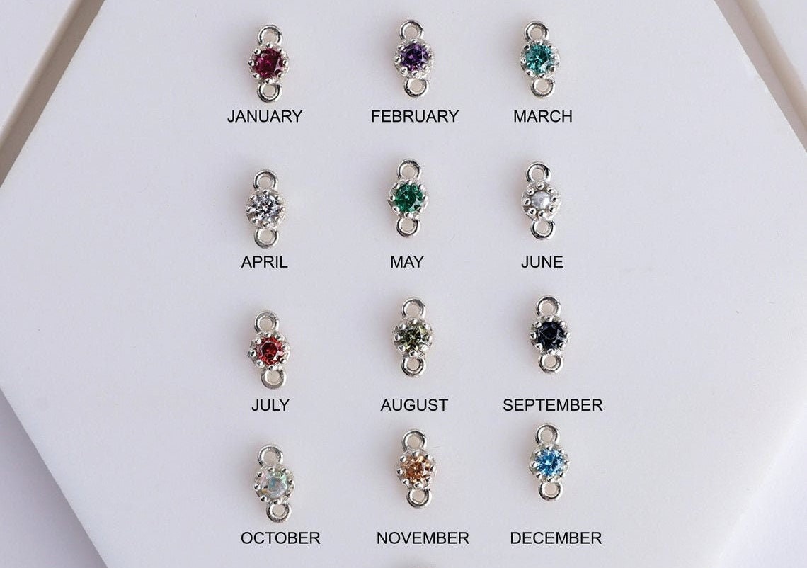 Custom Name Necklace, Personalized Name Necklace, Name Necklace with Birthstone, Custom Name Choker with Birthstone, Everyday Name Necklace - silvergoldandrose