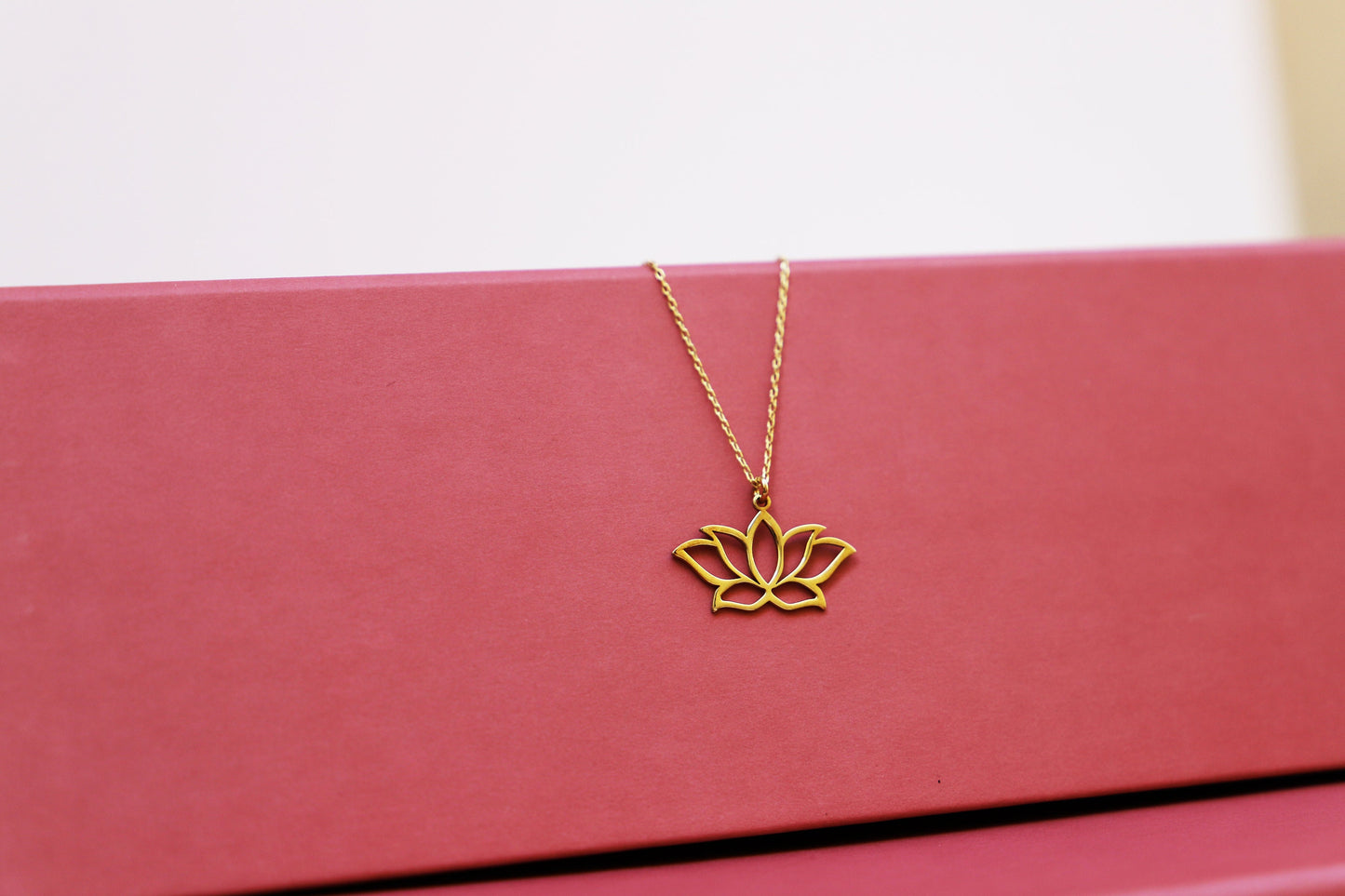 Dainty Lotus Flower Necklace Friendship, Cute Handmade Lotus Pendant Necklace in Sterling Silver, Gold and Rose Gold, Birthday Gifts Jewelry - silvergoldandrose