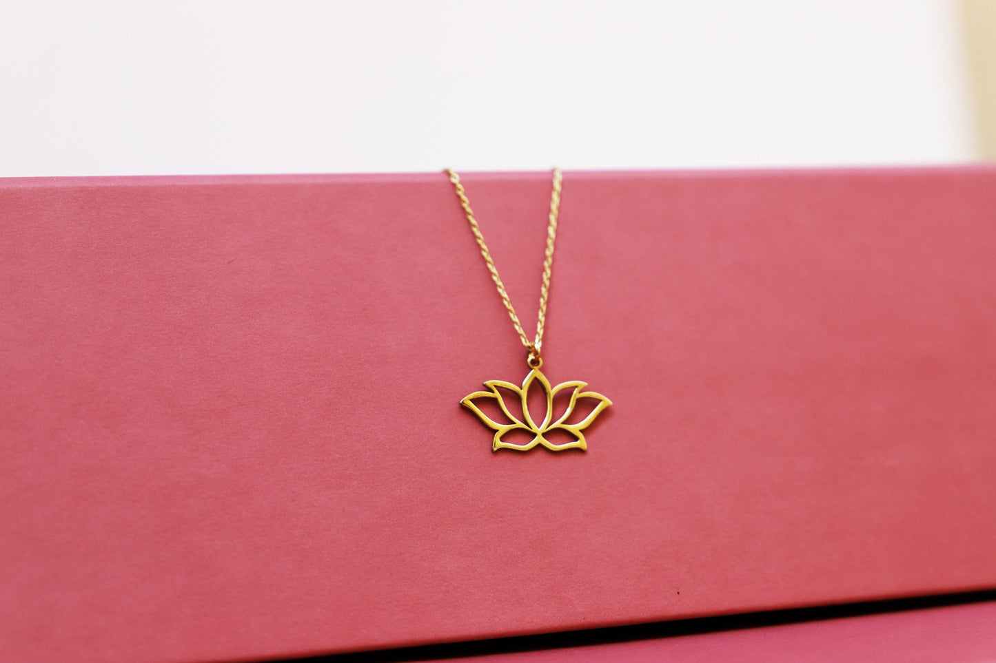 Dainty Lotus Flower Necklace Friendship, Cute Handmade Lotus Pendant Necklace in Sterling Silver, Gold and Rose Gold, Birthday Gifts Jewelry - silvergoldandrose