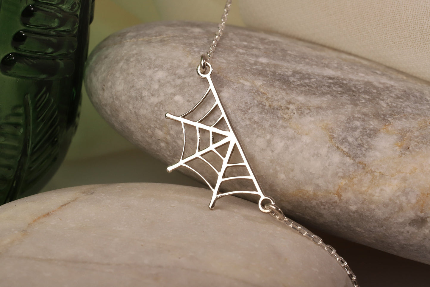 Spider Web Pendant Necklace | Gothic Cobweb Design | Perfect for Halloween & Christmas Gifts