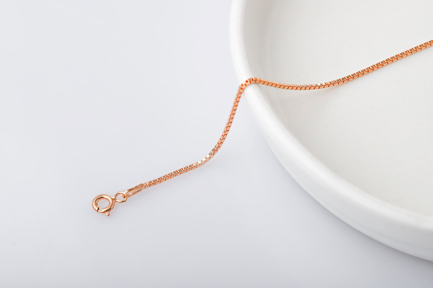 14K Gold Box Chain Necklace, 1mm Box Chain Delicate Choker Jewelry, Dainty Layered Necklace - Perfect Bracelet, Anklet Gifts - silvergoldandrose