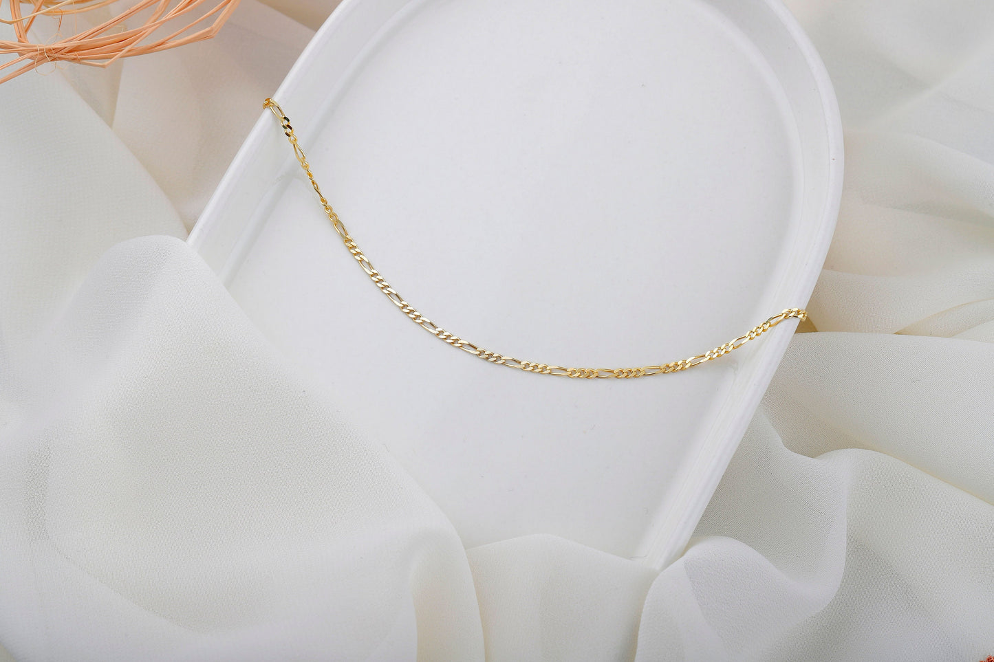 Figaro Chain Necklace in 14K Gold, Sterling Silver and Rose • Everyday Chain Jewelry by NecklaceDreamWrold • Perfect Uniqeu Gifts - silvergoldandrose