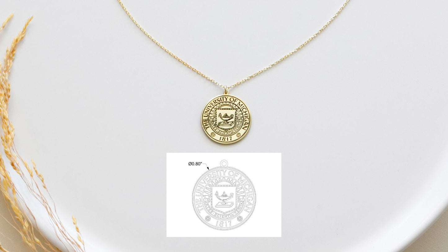 Custom Graduation Logo Necklace - Celebrate Your Achievement with a Personalized Touch