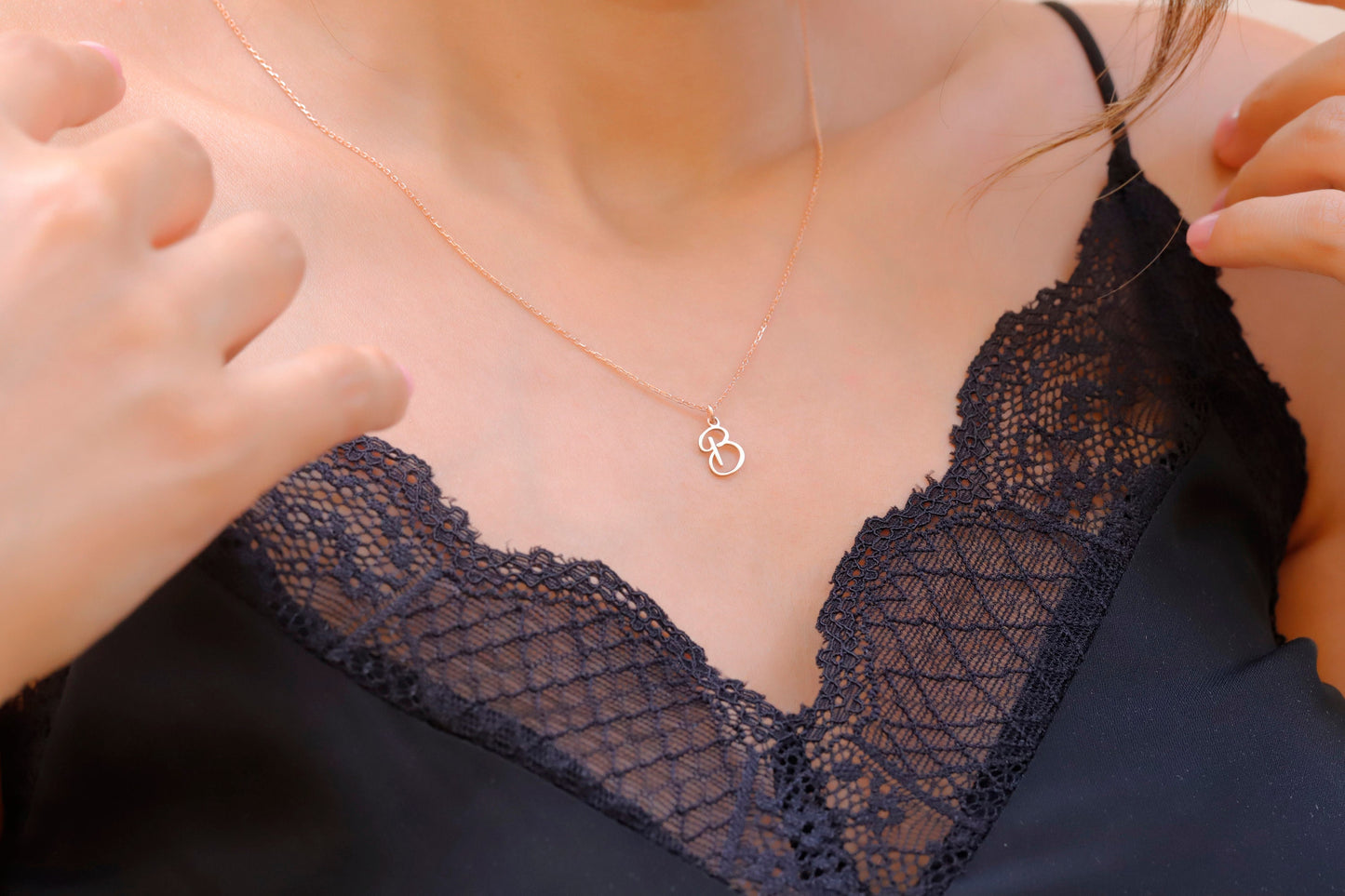 Personalized Cursive Initial Necklace | Custom Sterling Silver & 18K Gold Jewelry | Unique Gifts for Her