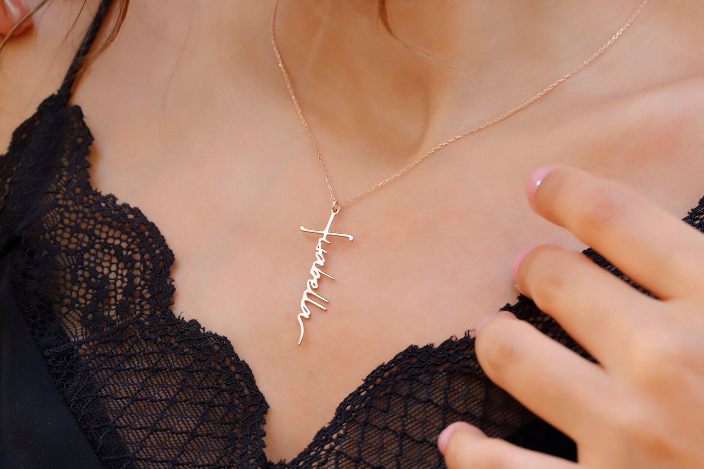 Personalized Gold Cross Name Necklace | Custom Baptism Pendant | Inspirational Christian Jewelry Gift