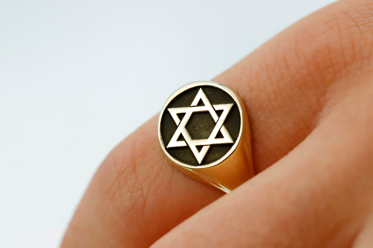 Magen David Engraved Signet Ring | Stunning Star of David Design | Perfect Chanukah Gift for All