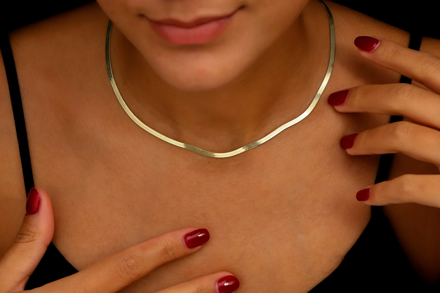 Herringbone Snake Chain Necklace