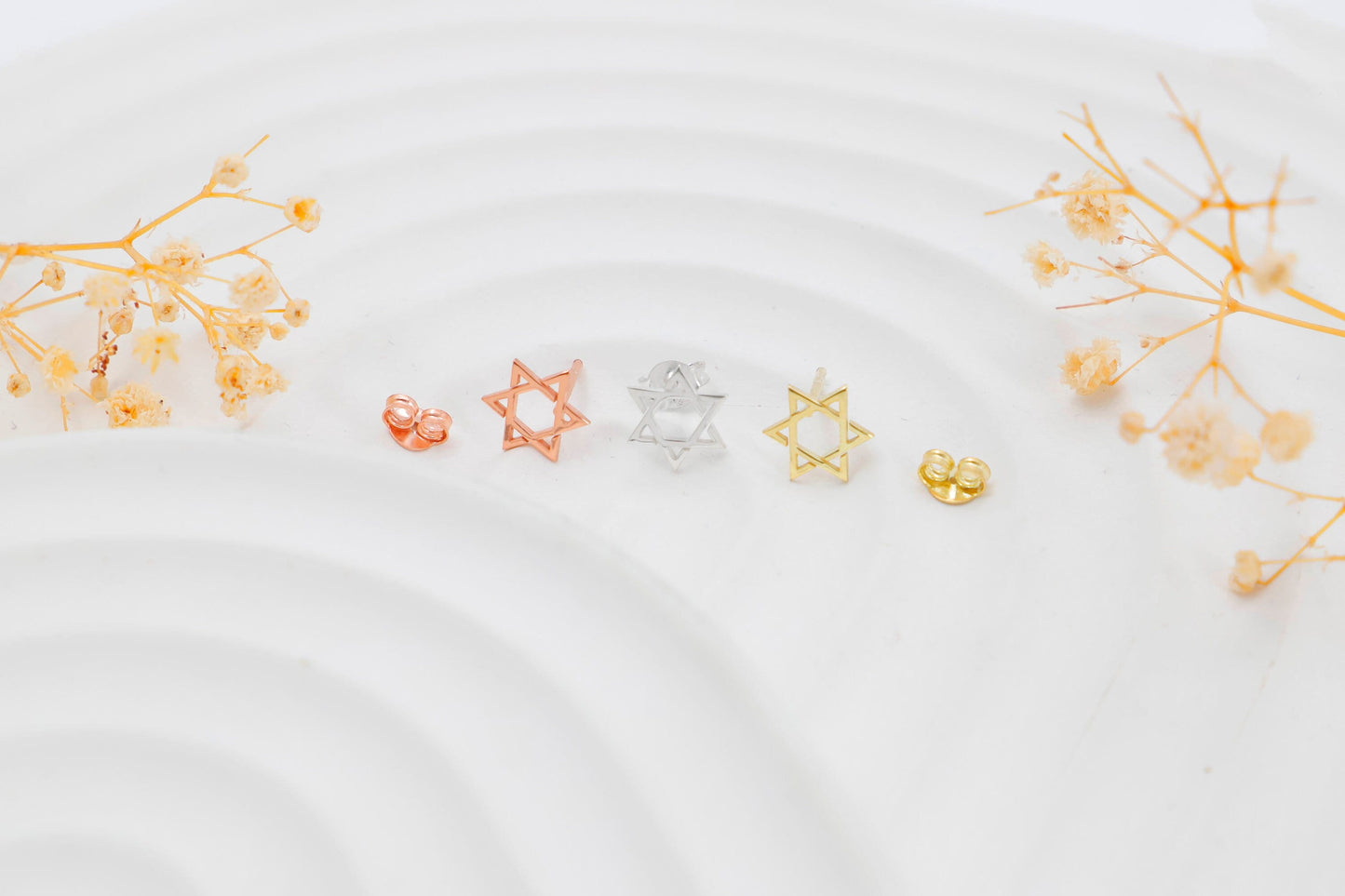 14K Gold Filled David Star Earrings