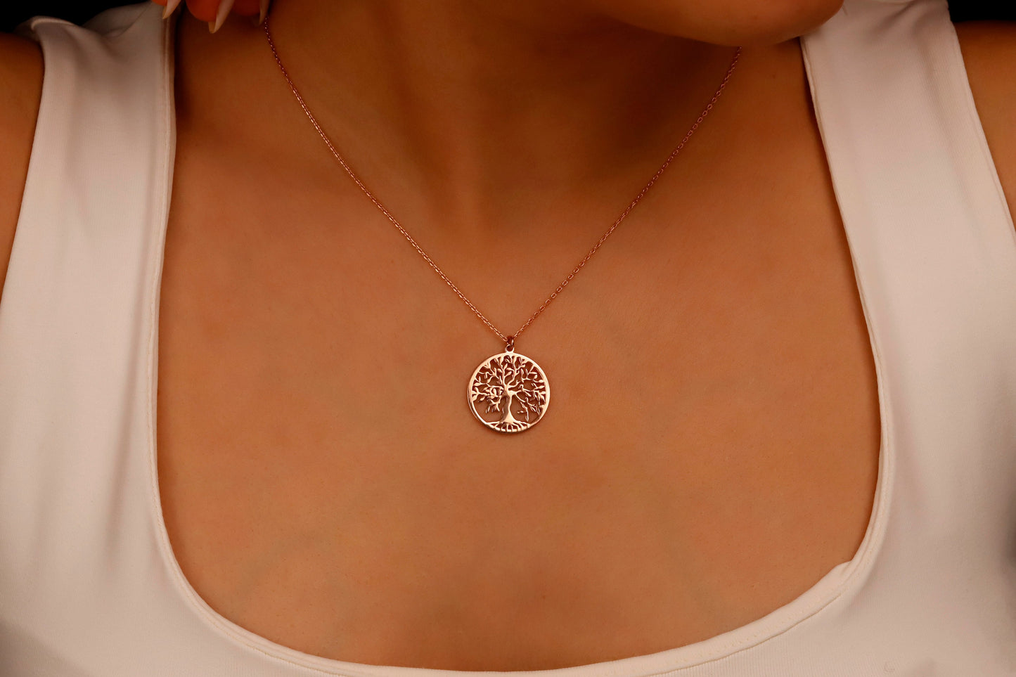 Celtic Tree of Life Gold Necklace | Pendant Family Tree Necklace | 925 Sterling Silver Jewellery | Gift for Mom | Birthday Gifts
