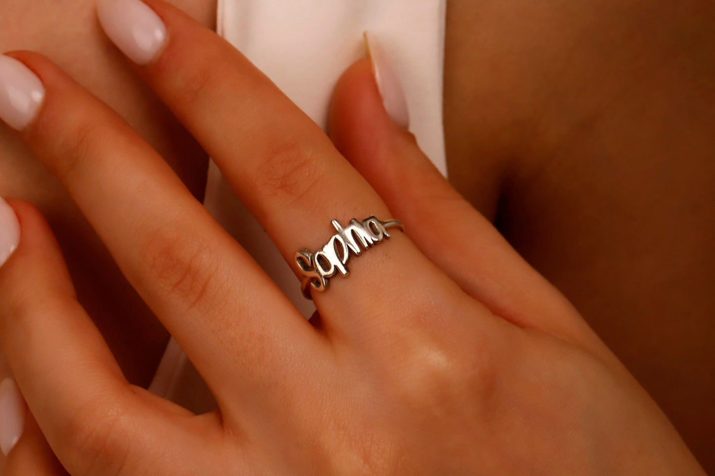 Personalized Gold Name Ring | Custom 14K Gold-Filled Handwriting Jewelry | Unique Gift for Christmas & Birthdays