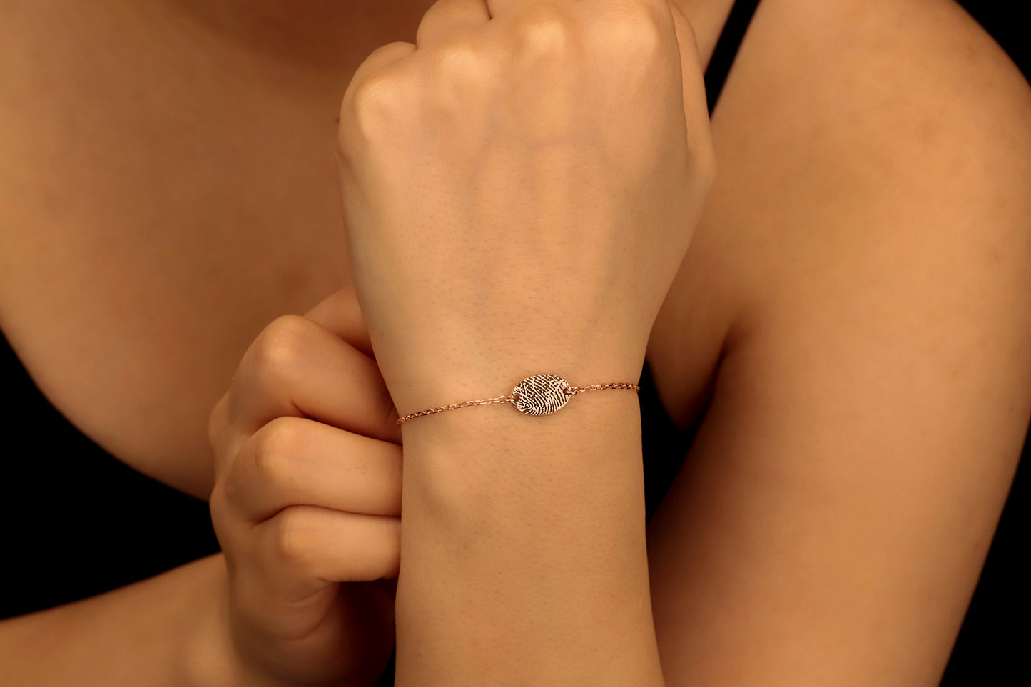 Loved Ones Fingerprint & Handwriting Bracelet | Personalized Sterling Silver Memorial Jewelry