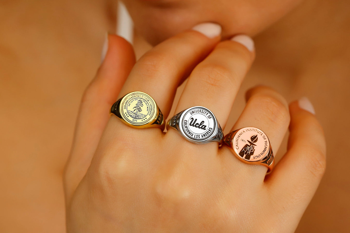 Custom Engraved College Seal Signet Ring - Celebrate Your Achievement with a Personalized Touch