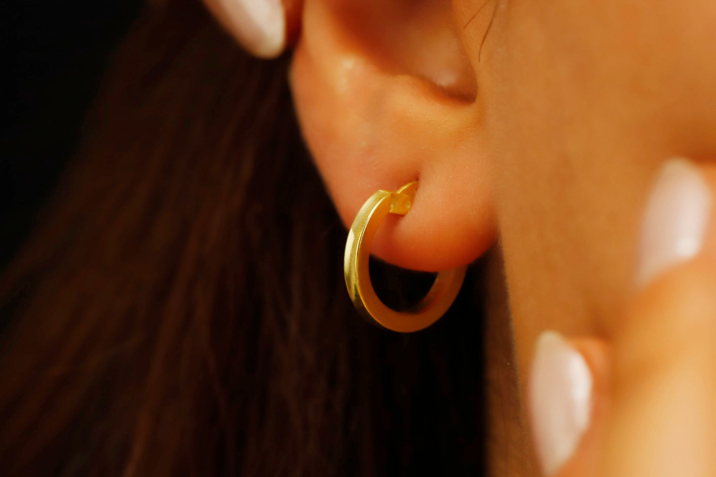 Dainty Gold Small Huggie Hoop Earrings, Sterling Silver Multi-Hole Hoop Earrings, Sleeper Hoop Earrings, Stacked Hoops Jewelry, Gift for Her - silvergoldandrose