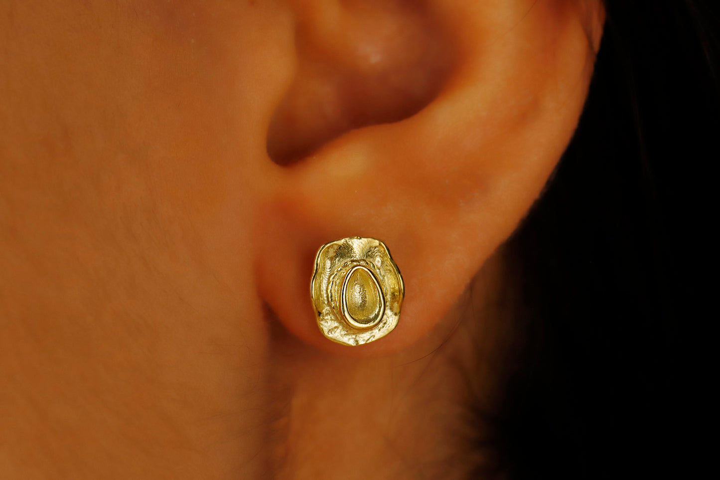 Cowgirl Hat Texas Earrings, Western Cowgirl Minimal Stud Earrings, Dainty Cowboy Earrings, Dainty Gold Filled Jewelry by NecklaceDreamWorld - silvergoldandrose