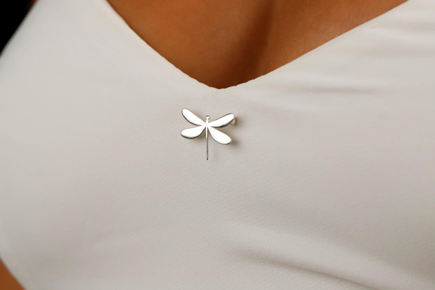 925 Sterling Silver Dragonfly Brooch