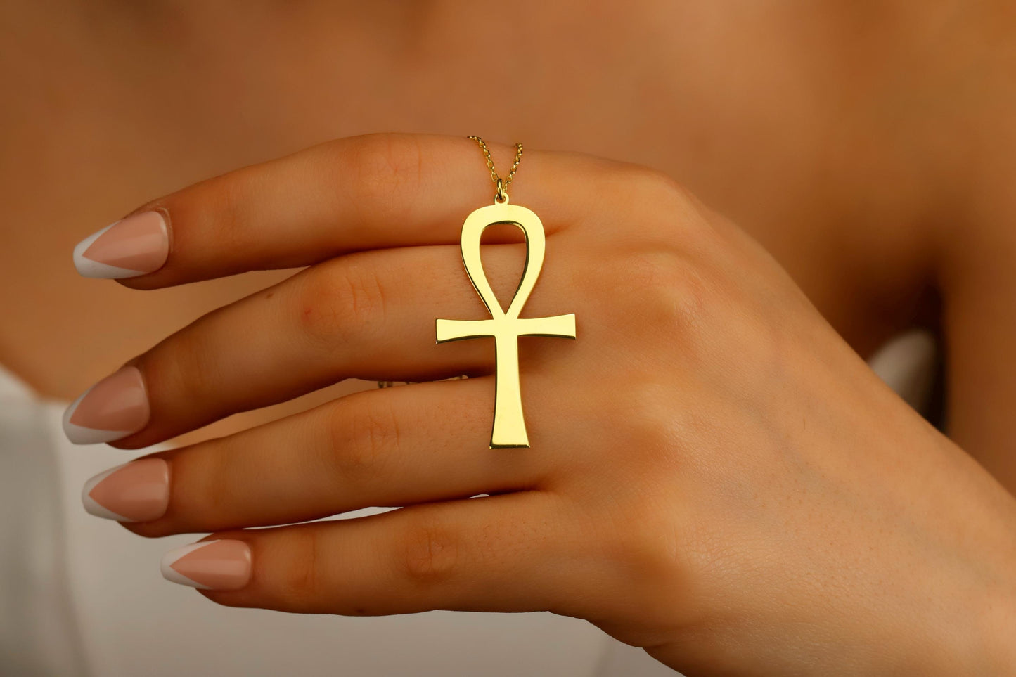 Ankh Necklace Silver, Gold, Rose Gold • Egyptian Ankh Jewelry • Ankh Pendant Sterling Silver • Ankh Symbol of Life • Ankh Jewelry for Man - silvergoldandrose