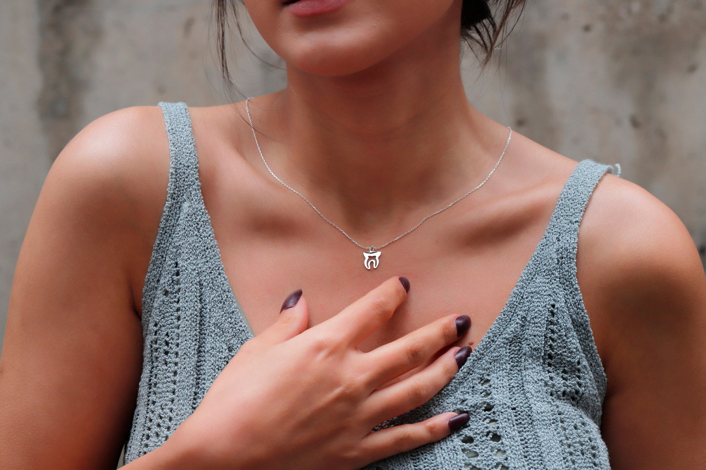 Dainty Tooth Necklace, Dental Hygienist Gift Tiny, Dental Assistant Gift, Gift for Dentist, Delicate Tooth Pendant, Tiny Tooth Necklace - silvergoldandrose