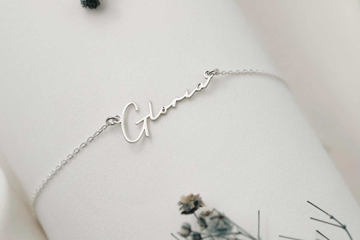 Custom Handwriting Name Necklace by SilverGoldandRose | 14K Gold Vermeil Personalized Jewelry for a Unique Touch