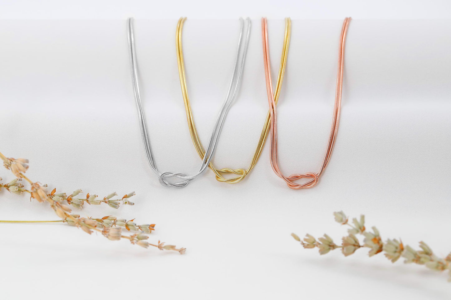 Sterling Silver Love Knot Necklace