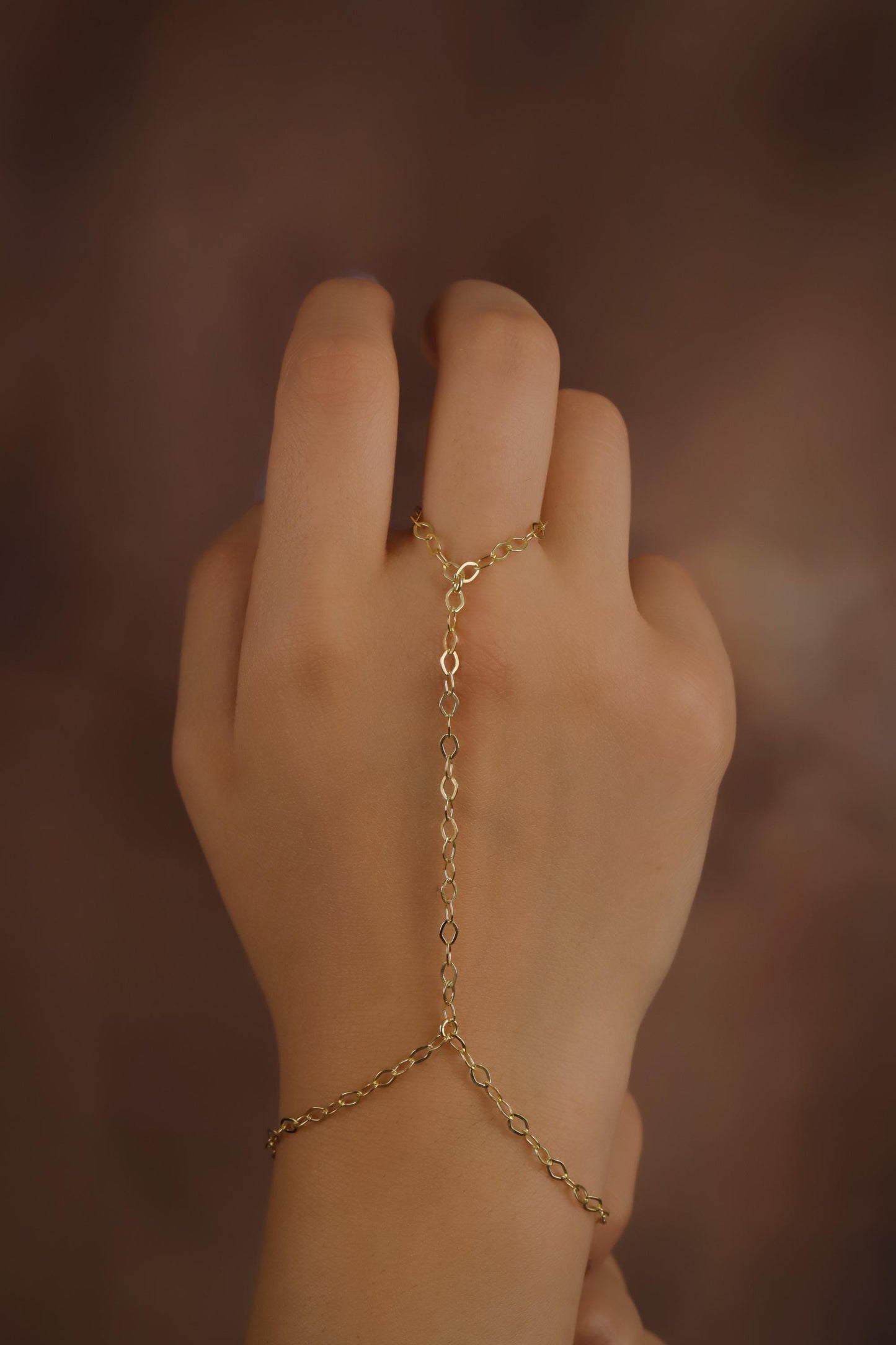 Hand chain bracelet gold • Hand chain bracelet silver Bracelet • Finger Chain Bracelet