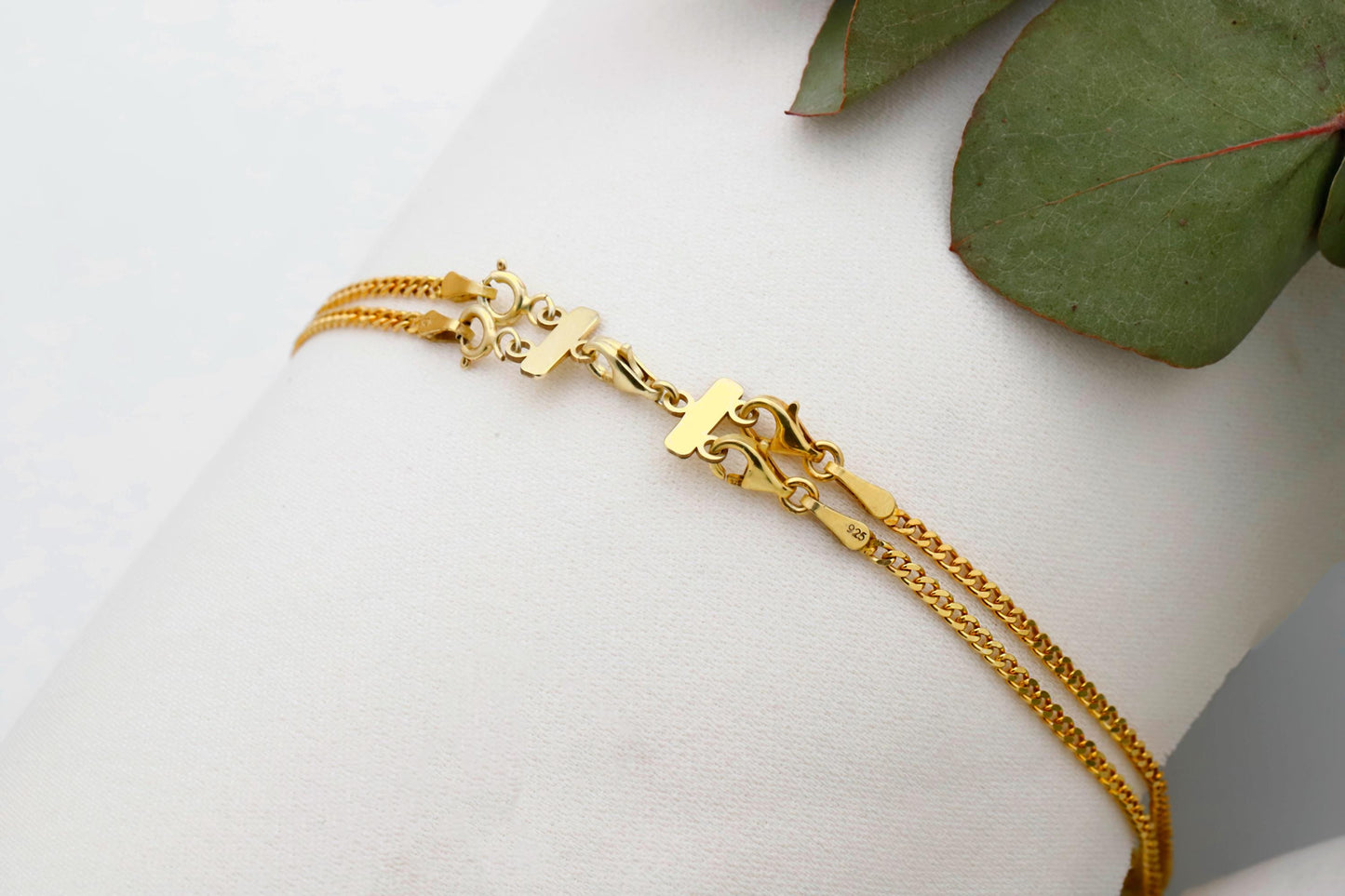Intertwined Angel Number Necklace with Curb Chain