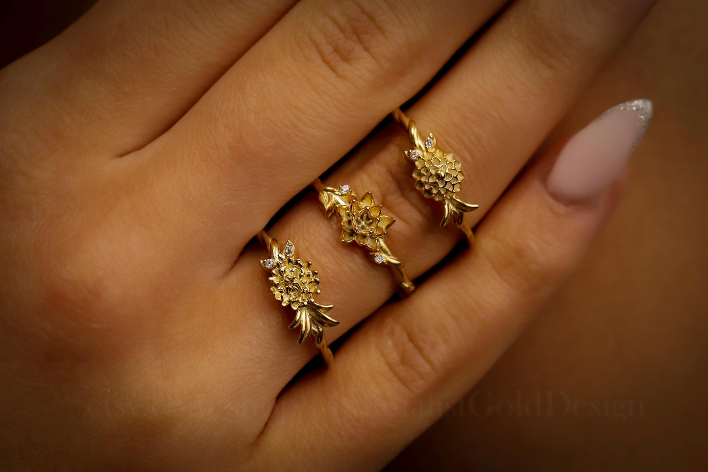 Bloom & Co. Personalized Birth Flower Rings – Celebrate Your Unique Story with Meaningful Floral Designs