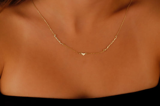 Personalized Two-Name Necklace: Sterling Silver Couple Jewelry