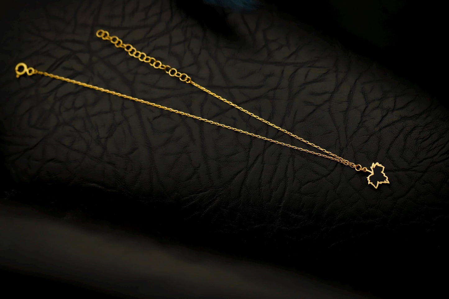 Gold Maple Leaf Necklace, Dainty Autumn Leaf Pendant, Nature Inspired Gift for Her