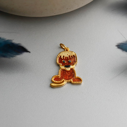 Gold Enamel Dog Necklace, 925 Sterling Silver, Minimalist Animal Charm, Stone Details