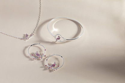 Cardinal Reversible Hoop Earrings