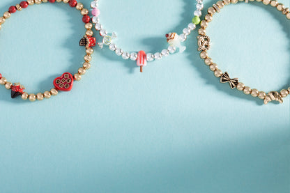 'Carbs are My Love Language' Beaded Stretch Bracelet