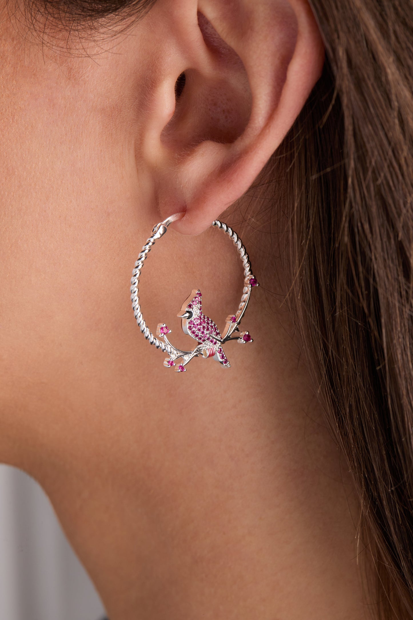 Cardinal Reversible Hoop Earrings