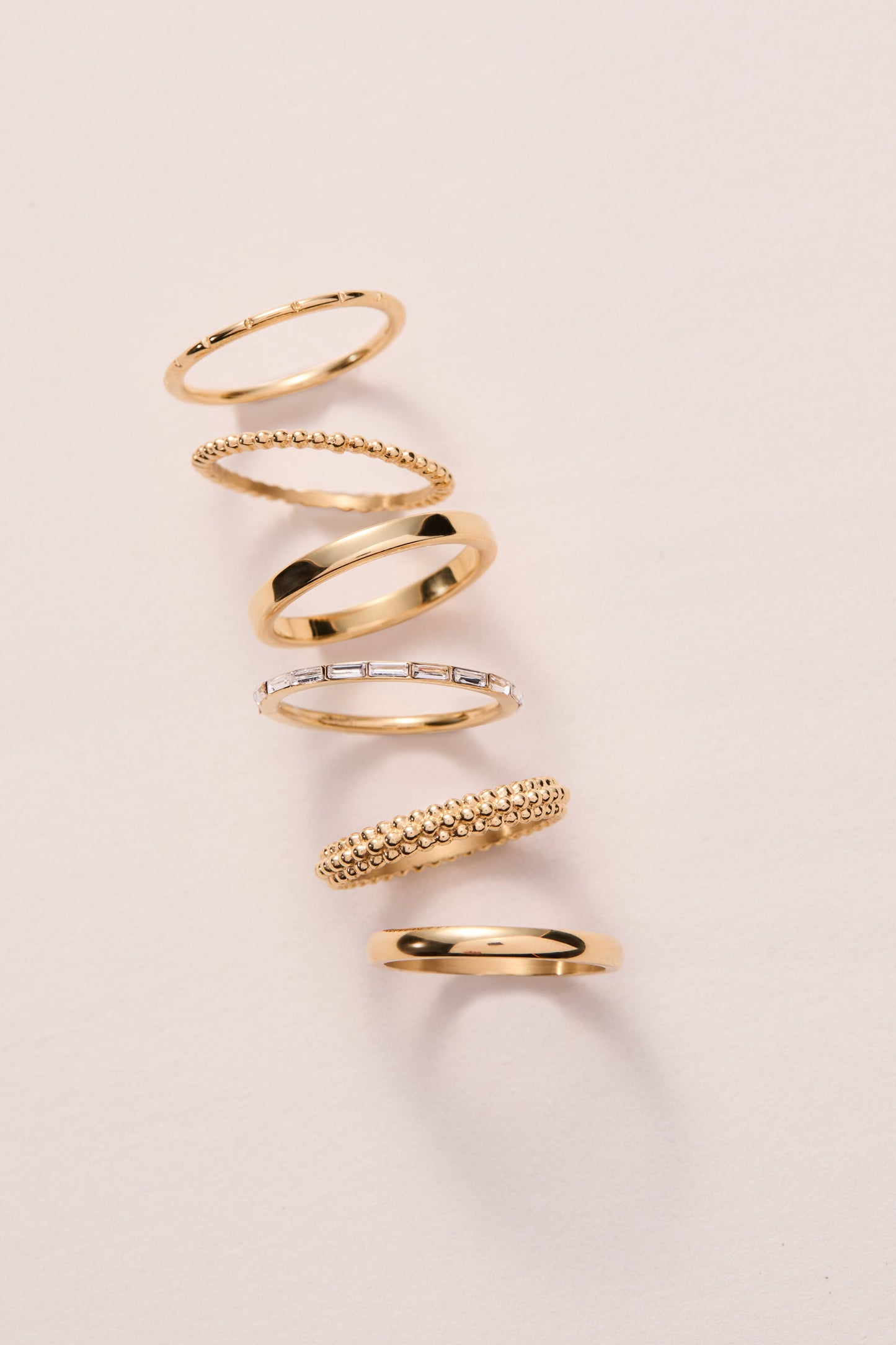 Baguette Stacking Ring Set of 3