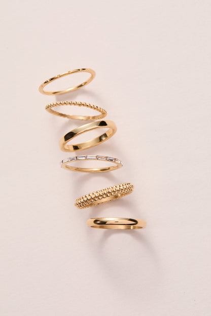 Baguette Stacking Ring Set of 3