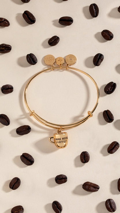 'Mama Needs Coffee' Mug Charm Bangle