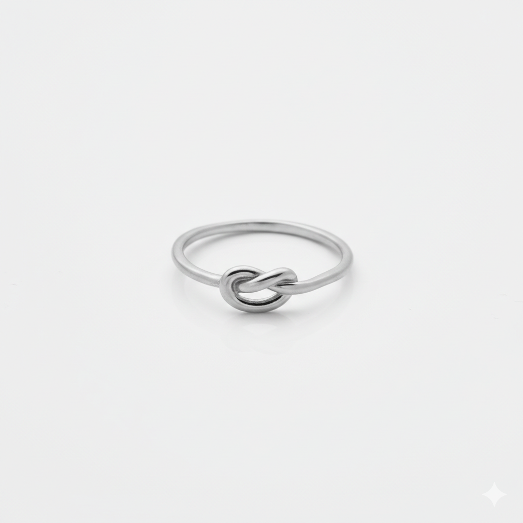 Infinity Knot Promise Ring in Sterling Silver