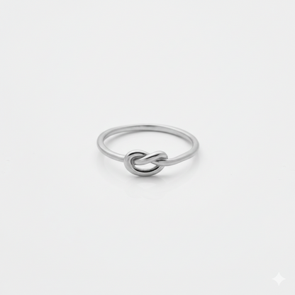 Infinity Knot Promise Ring in Sterling Silver