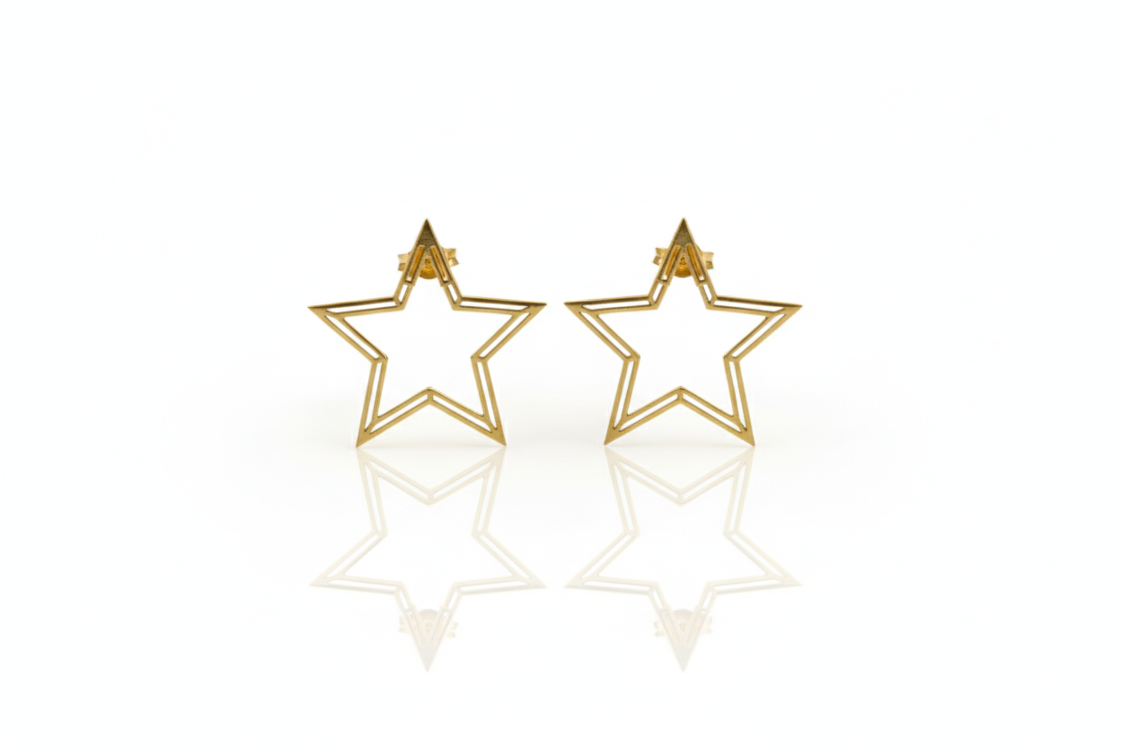 Starry Elegance Ear Jacket Earrings - Dazzling Sterling Silver Design