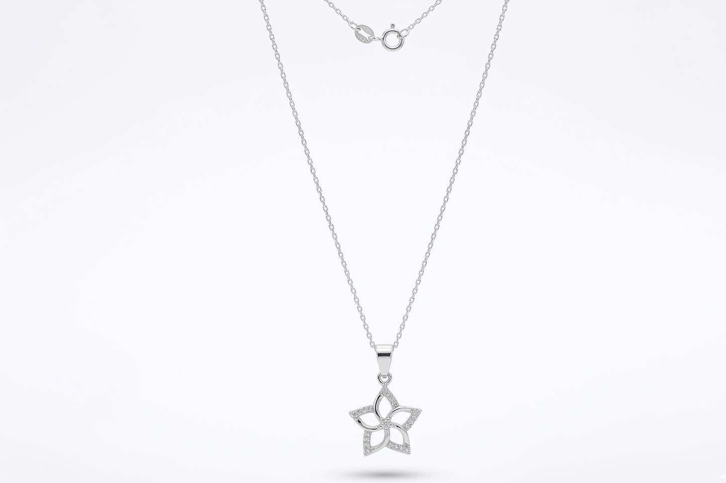 Aphrodite Dainty CZ Diamond Venus Flower Necklace | Symbol of Love & Beauty | Protection Pendant - Silvergoldandrose
