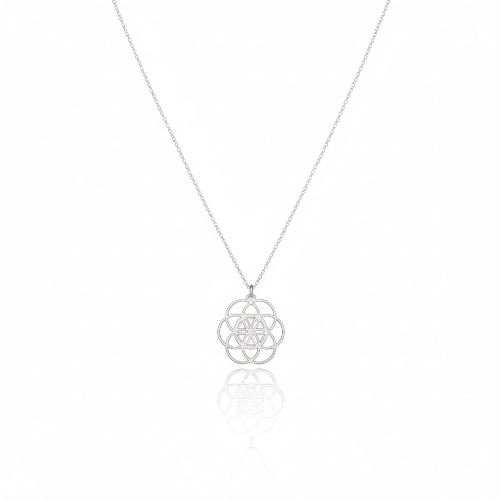 Seed of Life Pendant Necklace in 925 Sterling Silver