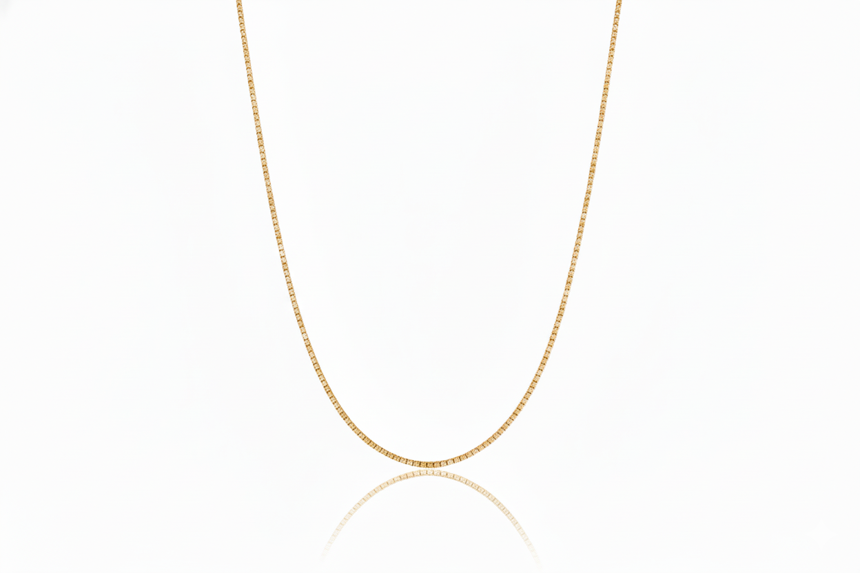 Diamond Tennis Choker Necklace in 925 Sterling Silver