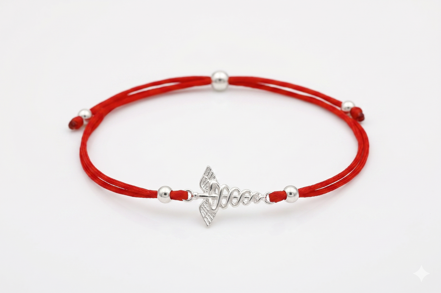 Nurse's Pride Sterling Silver Caduceus Bracelet - A Tribute to Compassionate Care
