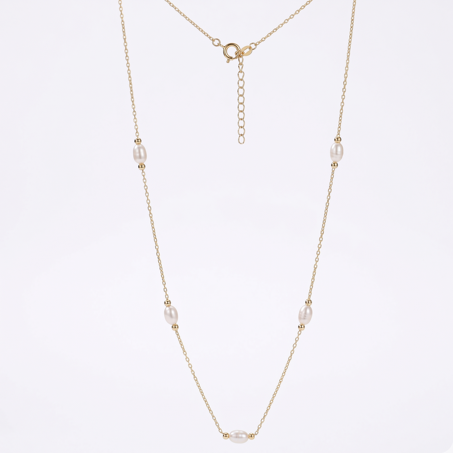 Gold Pearl Choker Necklace | Handmade Vintage Style with Freshwater Pearls