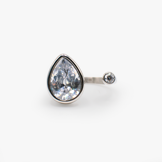 Teardrop Crystal Ring