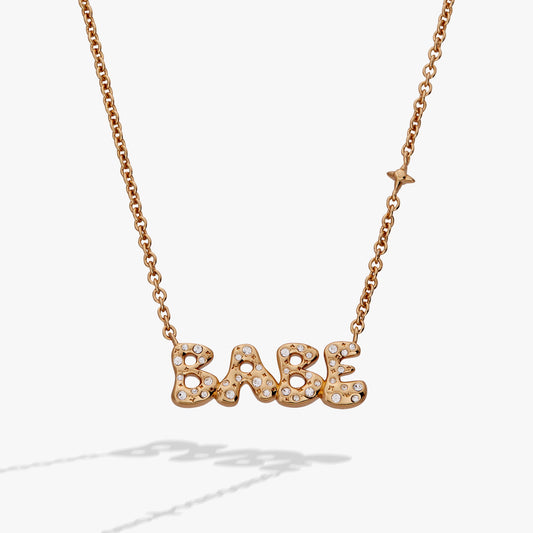 'Babe' Bubble Crystal Pendant Necklace