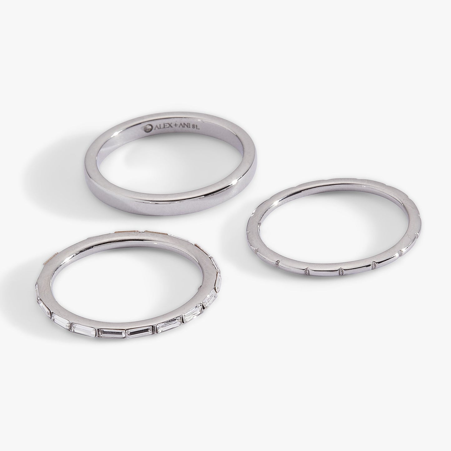 Baguette Stacking Ring Set of 3